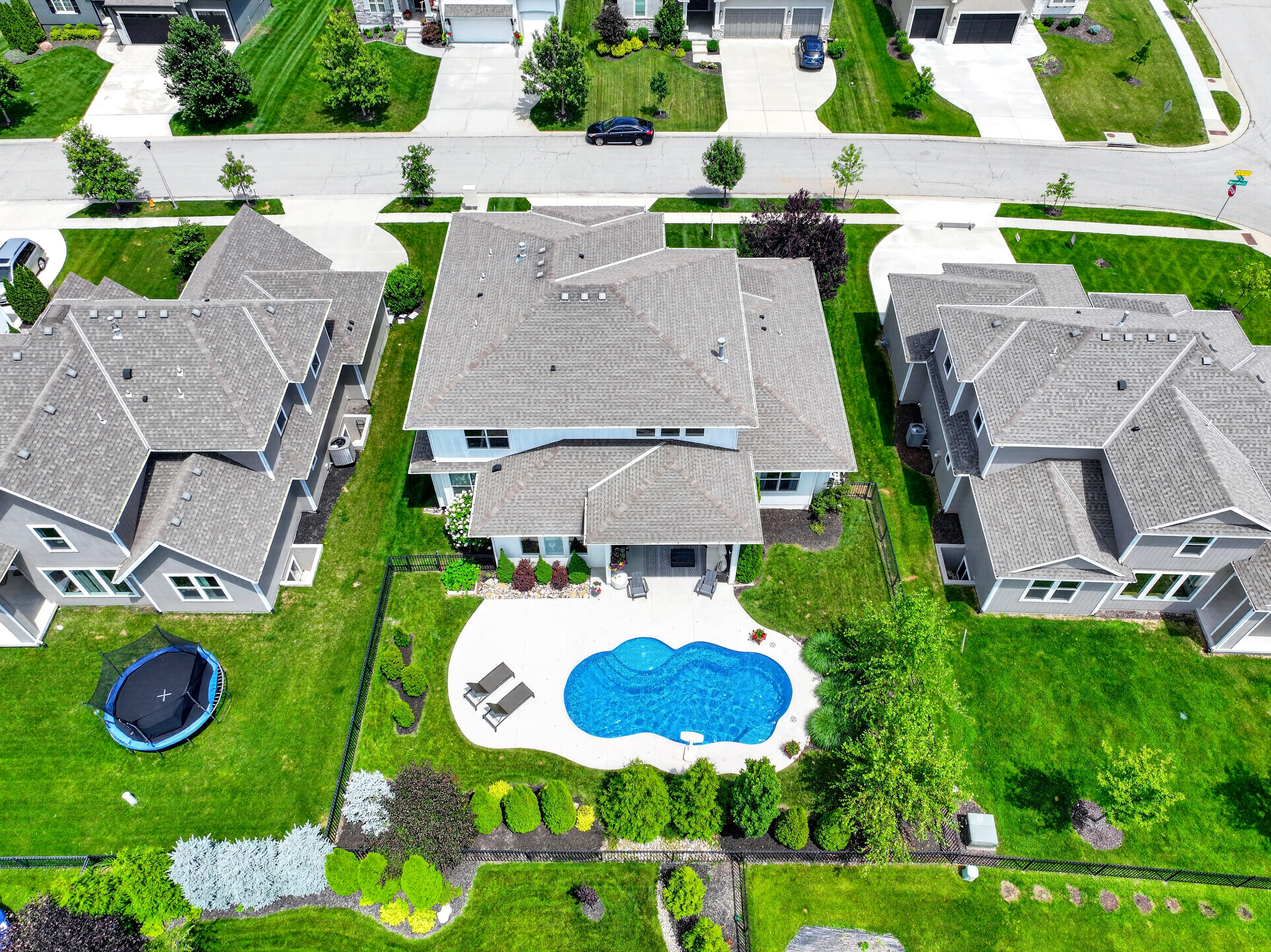 Aerial photography of a new construction home by Parker I. Johnson